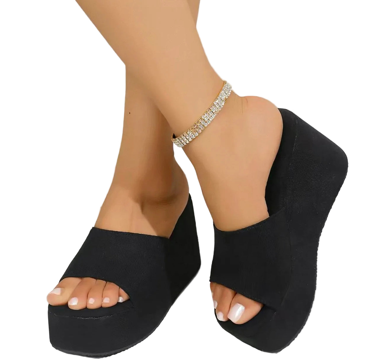 Platform Sandal - Black INSTORE - Model Express Vancouver