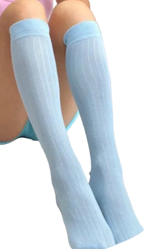 Knee High Socks Baby Blue - Model Express Vancouver