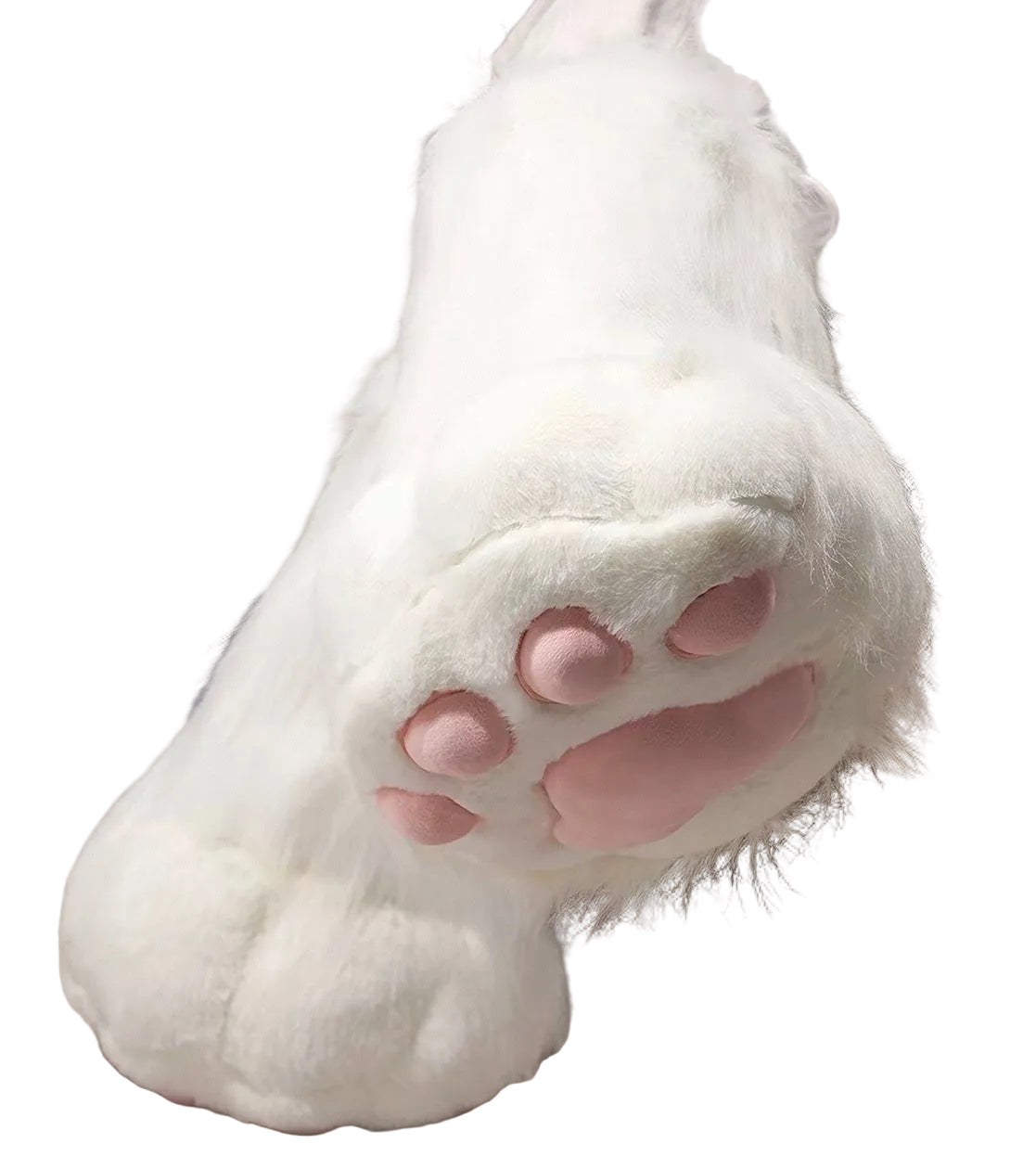 White cat paw accessories by BS, featuring detailed paw print design on soft material, perfect for pet-themed accessories.
