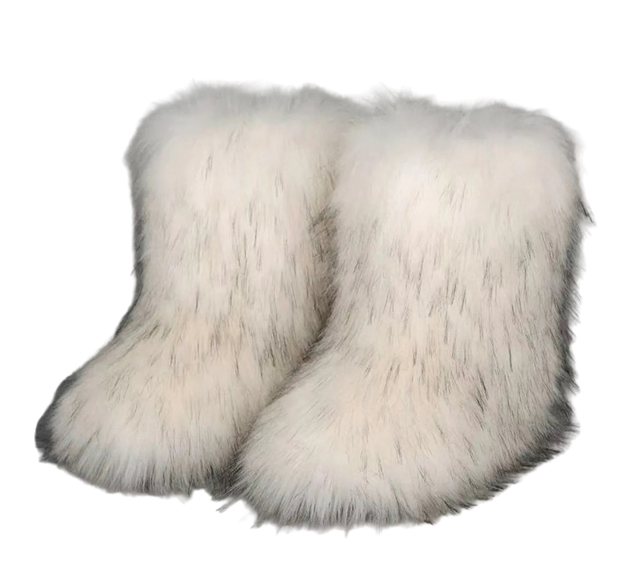BS Fur Booties White - INSTORE - Model Express Vancouver