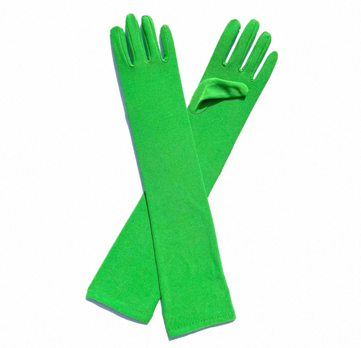 Elbow Length Gloves Green