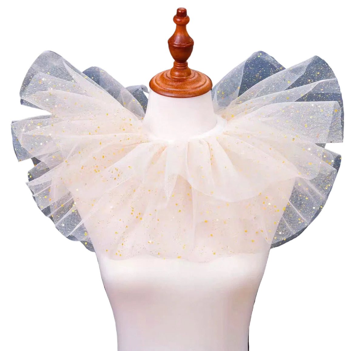 Clown Ruff White Sparkle