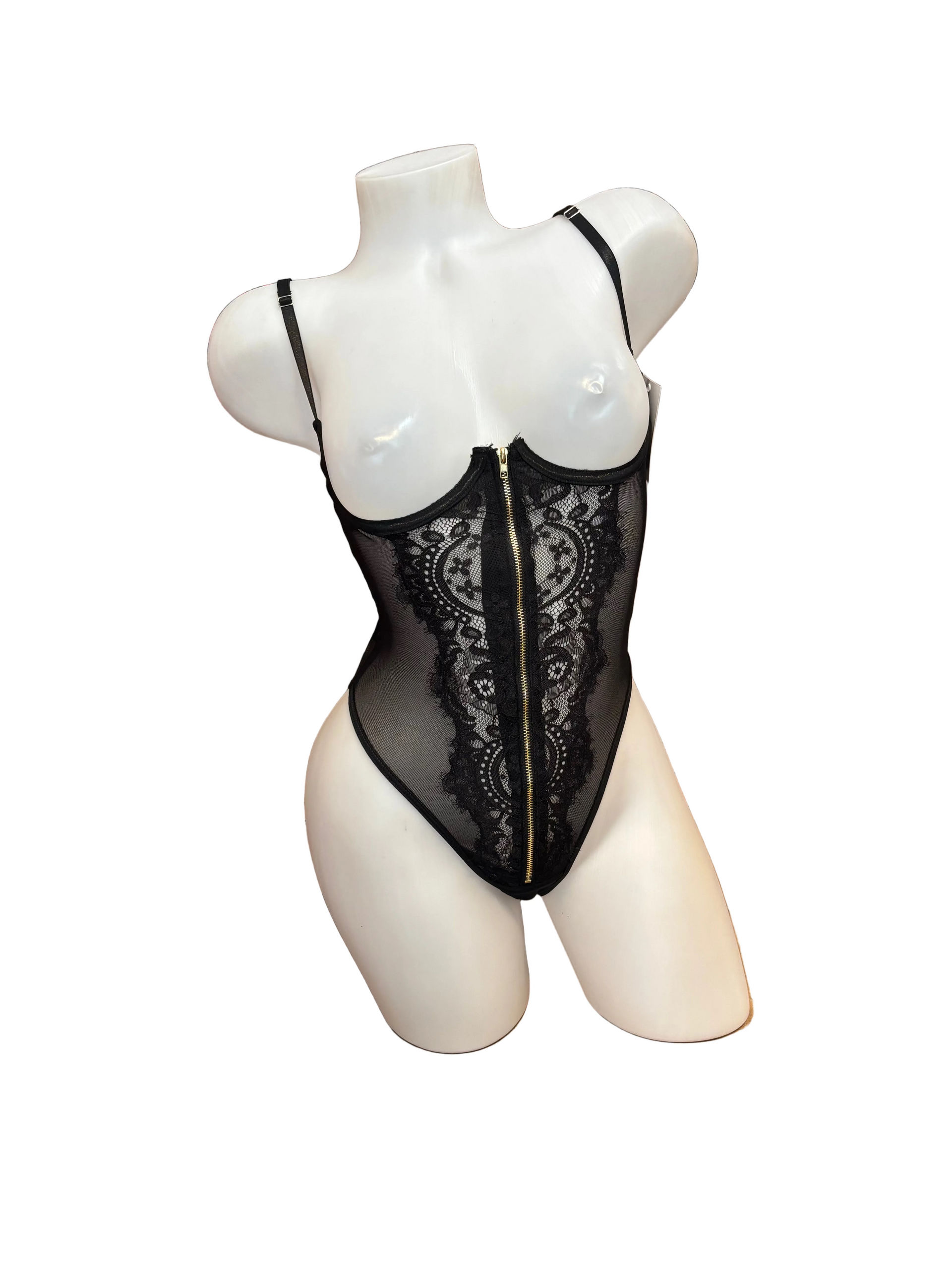 Lace Bodysuit with Zipper - Model Express Vancouver