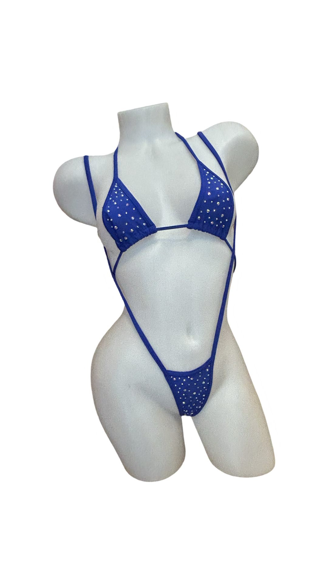 Crystal Fun Sling Shot Bikini Royal Blue - Model Express Vancouver