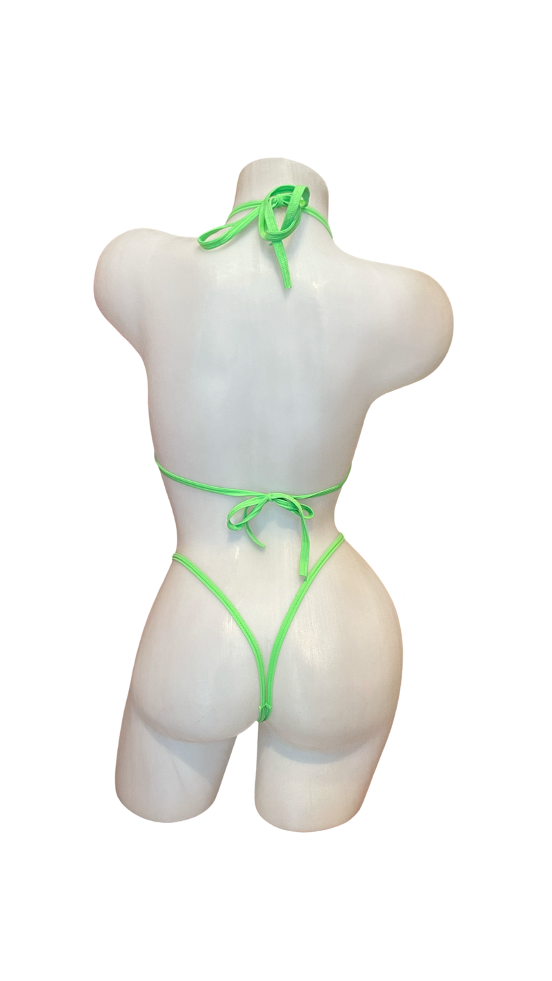 Neon Alien Bikini with Thong Bottoms