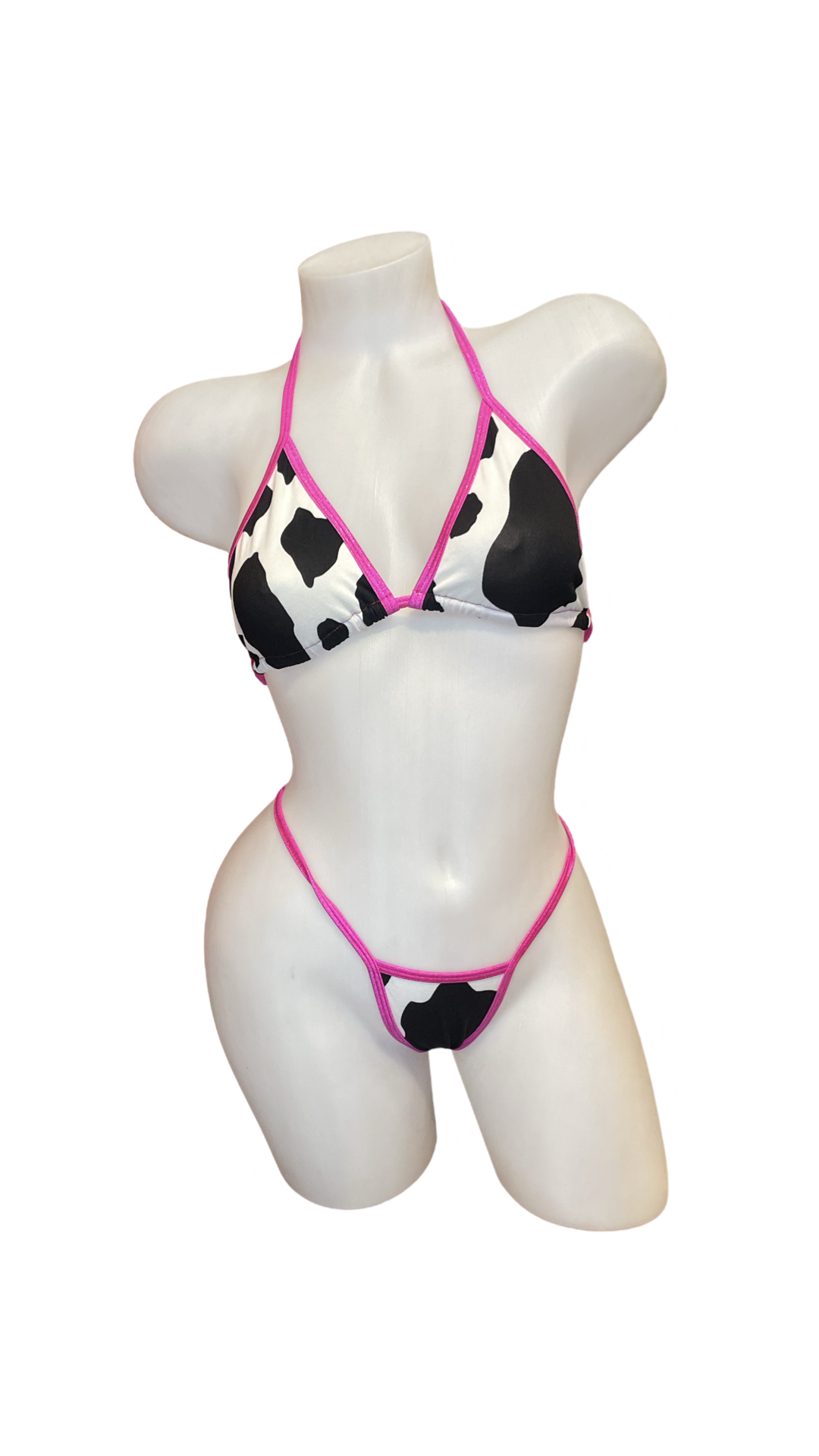 Pink Cow Bikini with Thong Bottoms