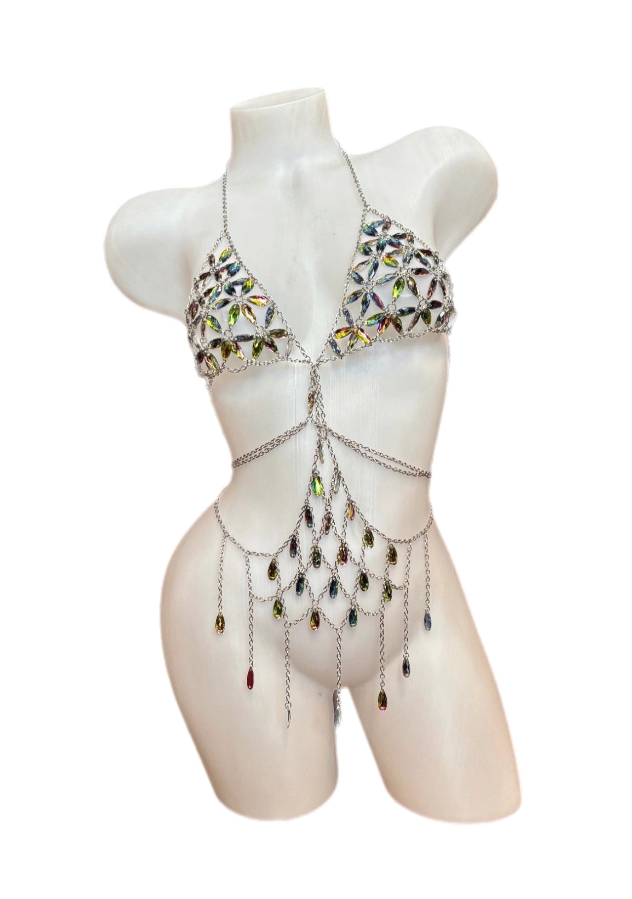Rhinestone Bra and Body Chain