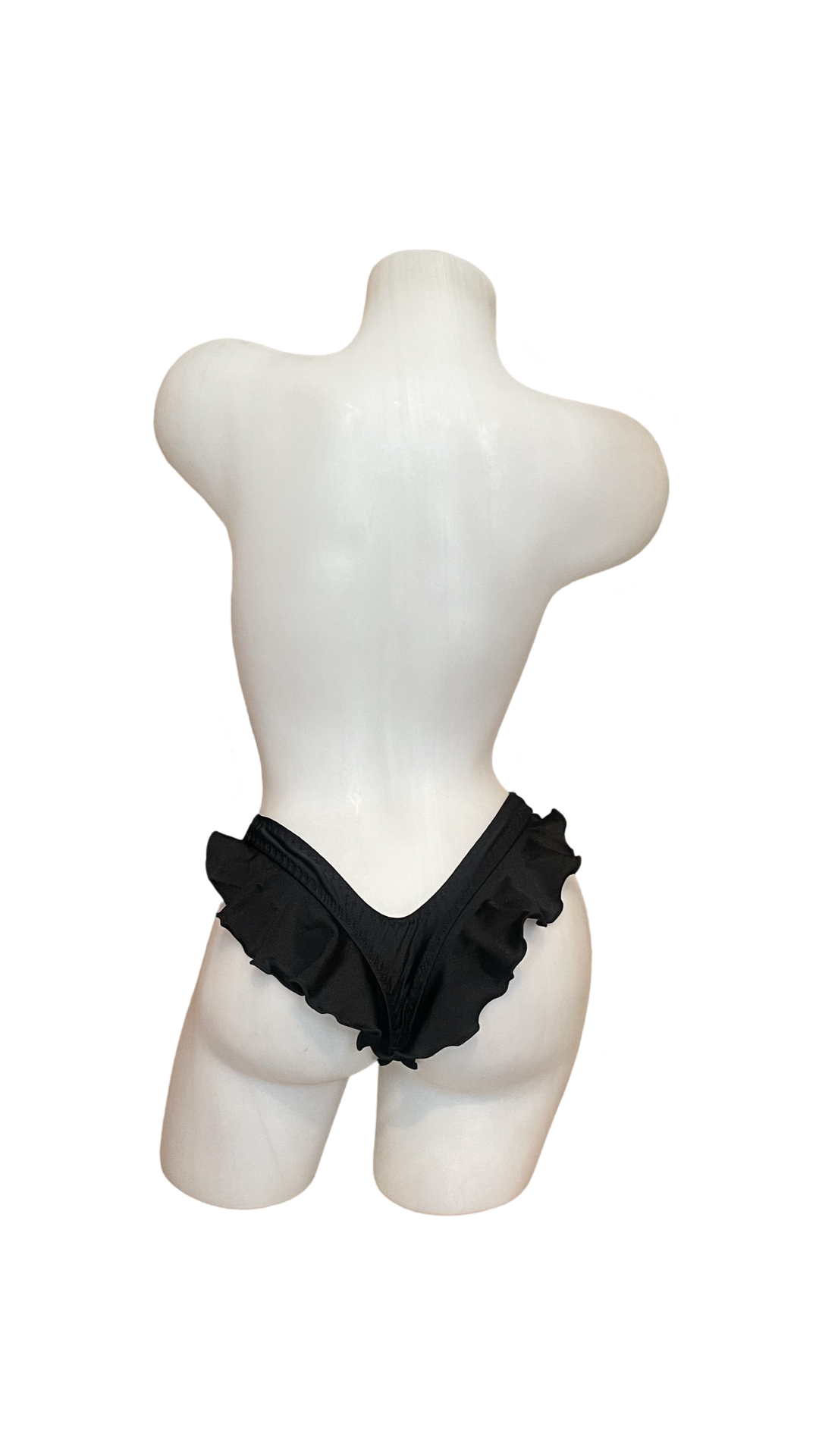 Ruffle Thong Black