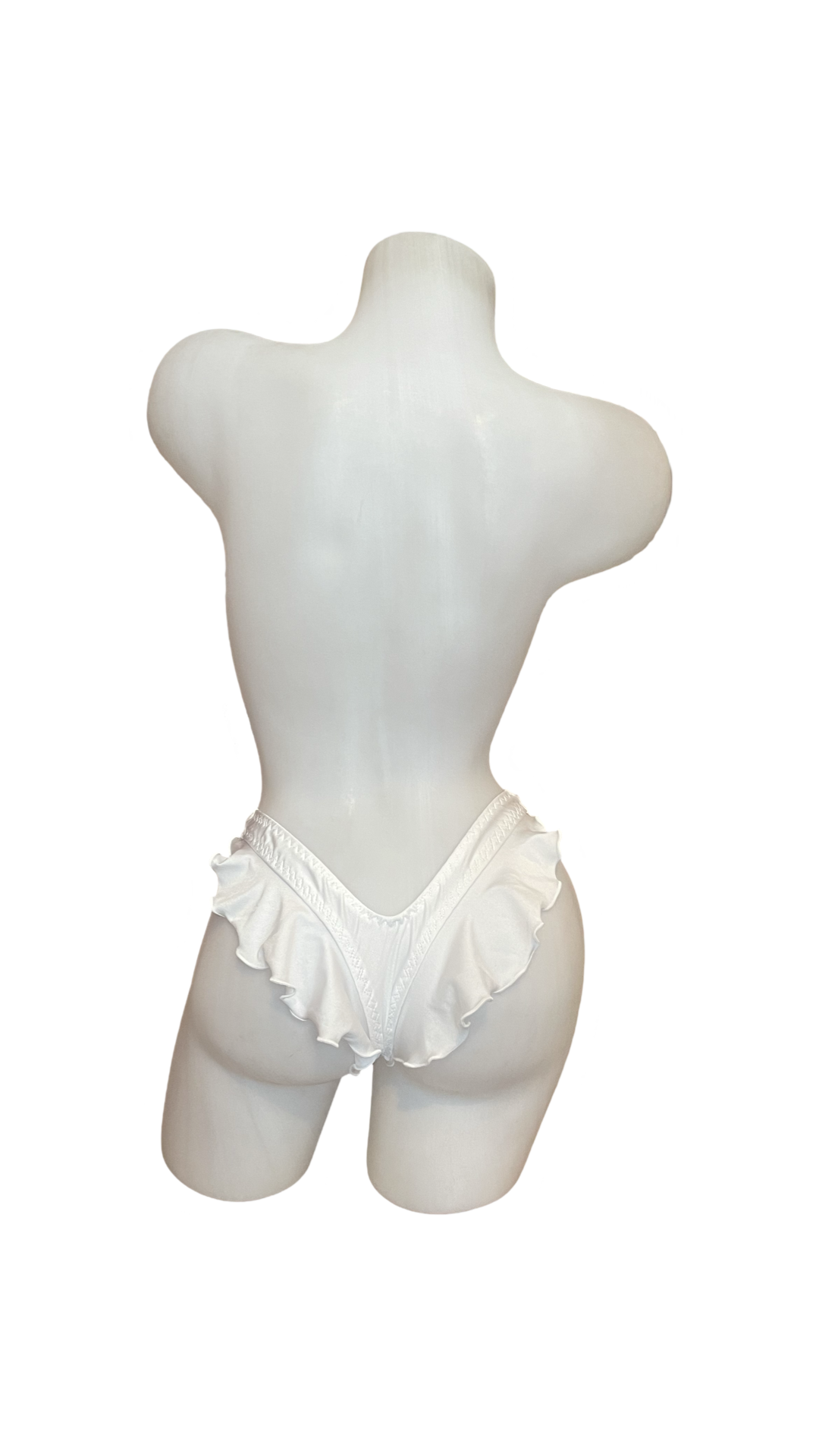 Ruffle Thong White