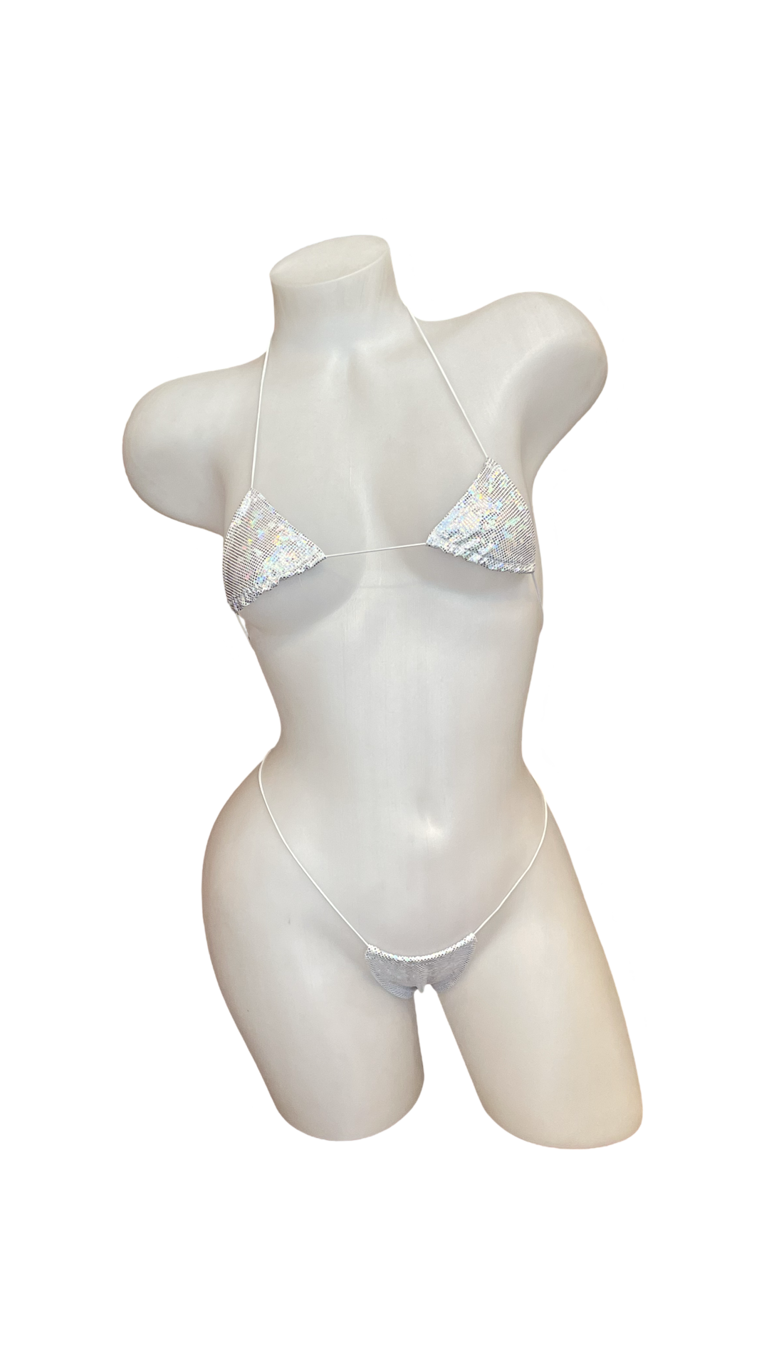 Micro Nudie Bikini Metallic Silver