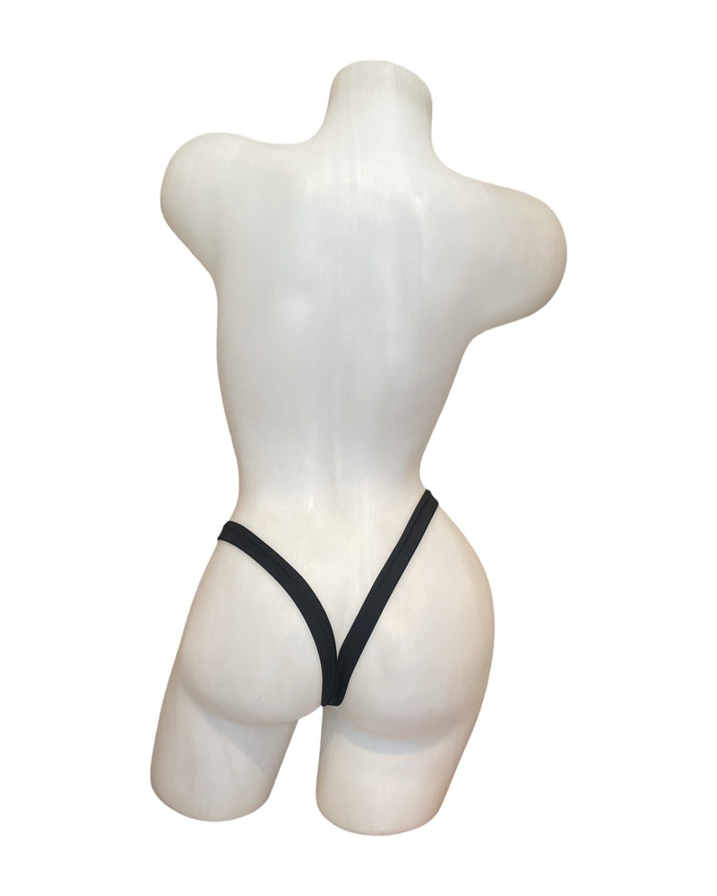 Low Rise Y-Back Thong Black - Model Express Vancouver