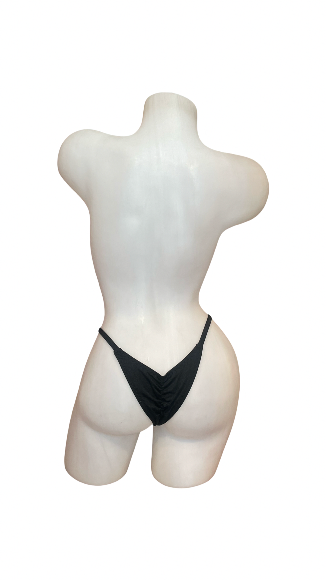 Scrunch Back Thong Black