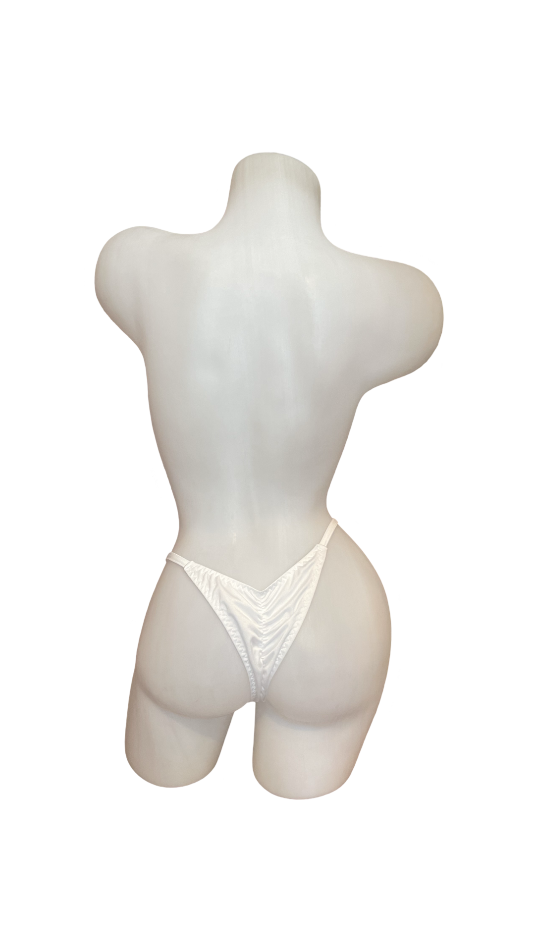 Scrunch Back Thong White