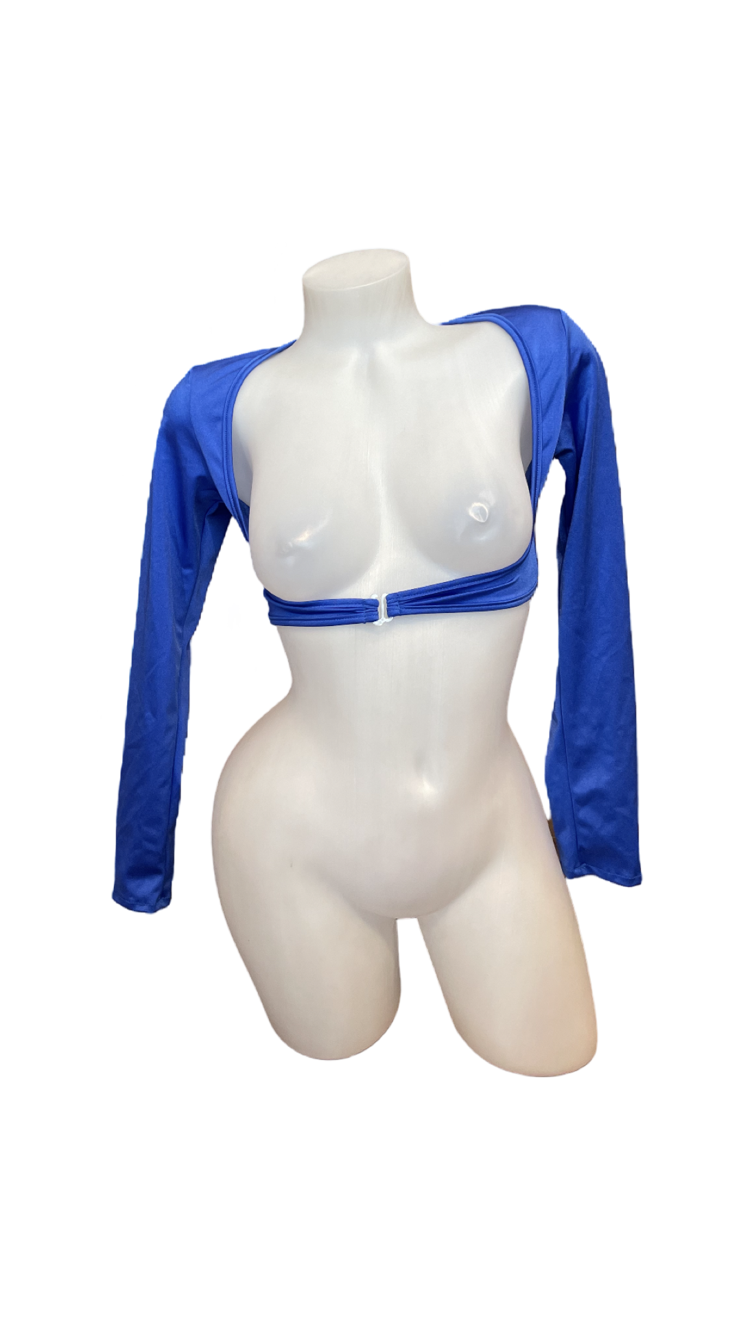 Sleeved Clip Crop Top Royal