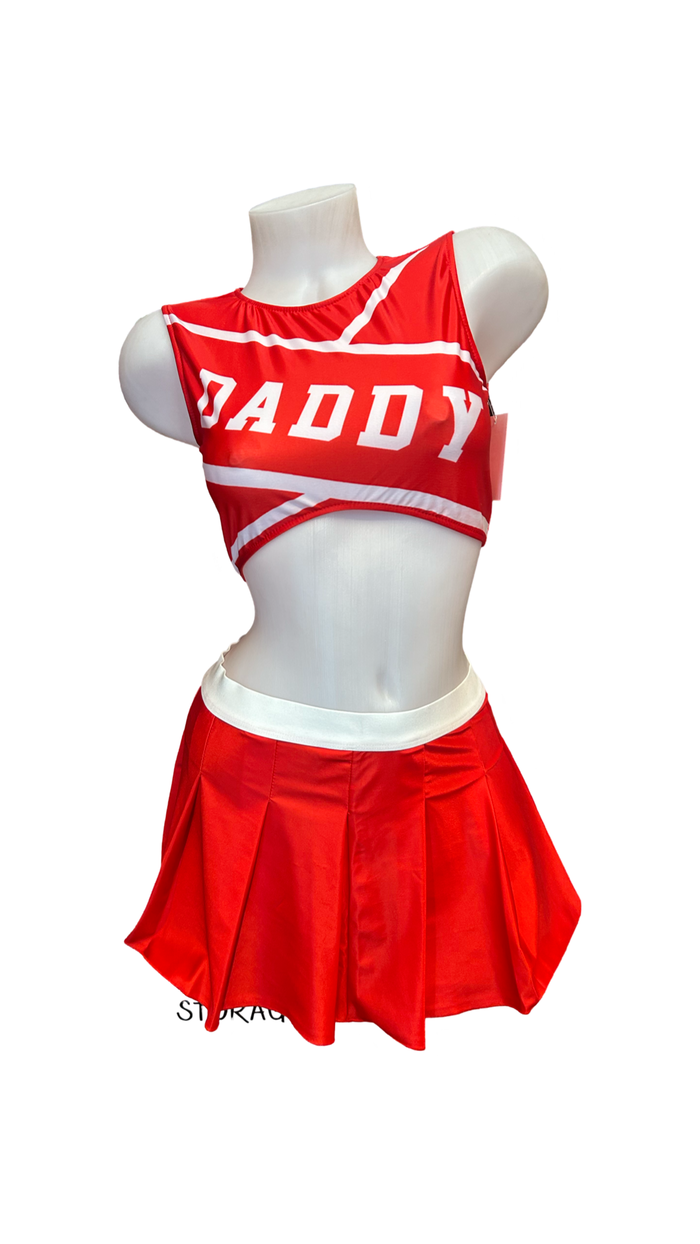 Daddy Cheerleader Costume Red