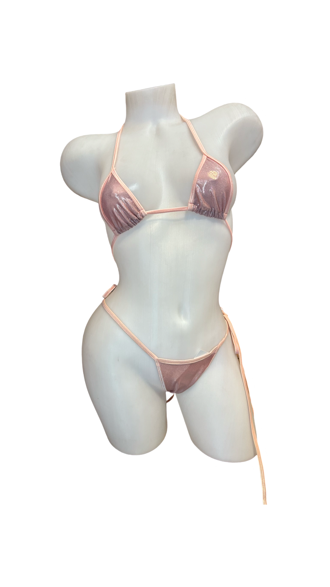 X9 Bikini: Baby Pink Metallic (Thong)