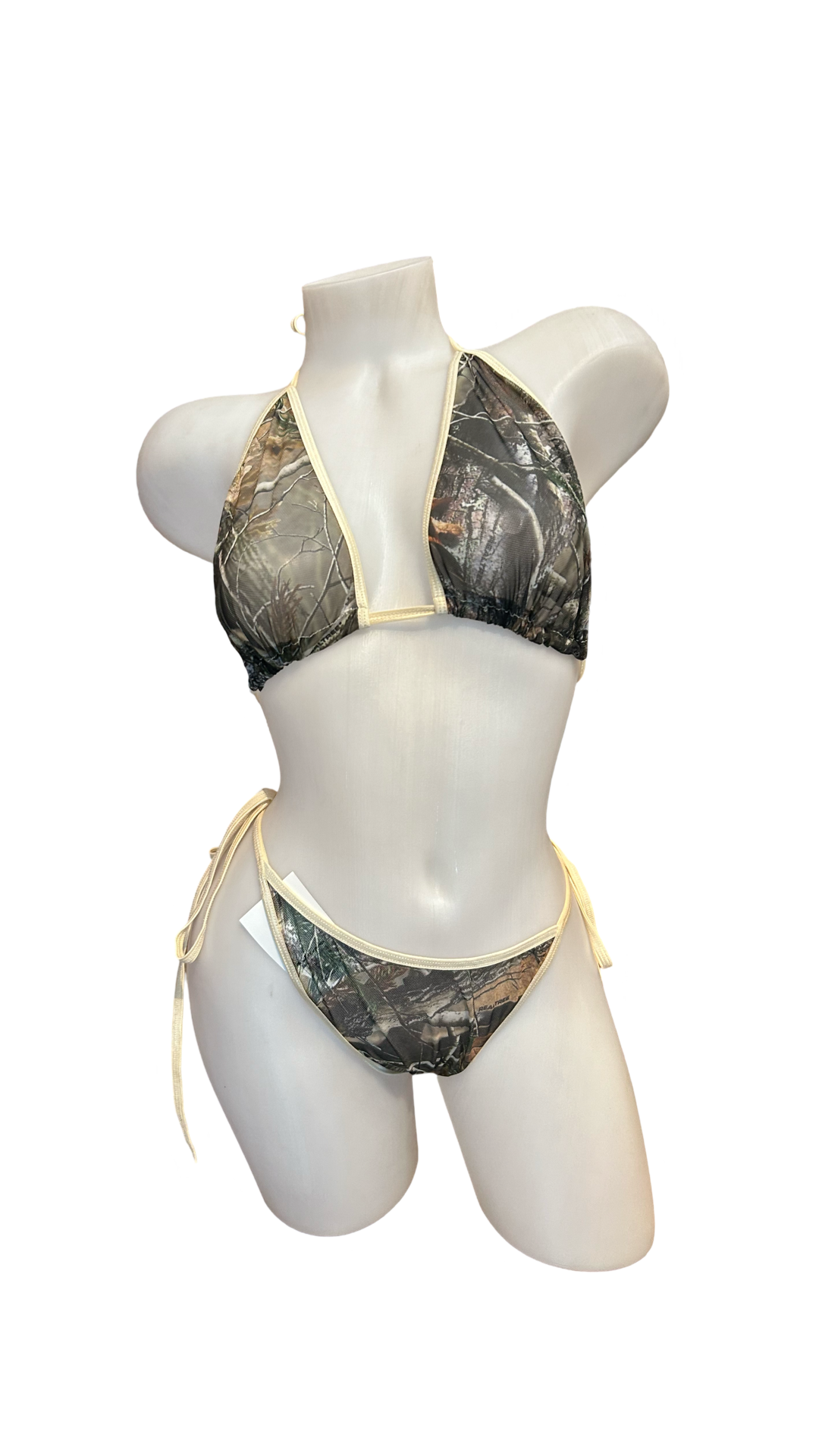 X9 Bikini: Cream Real Tree Mesh (Thong)