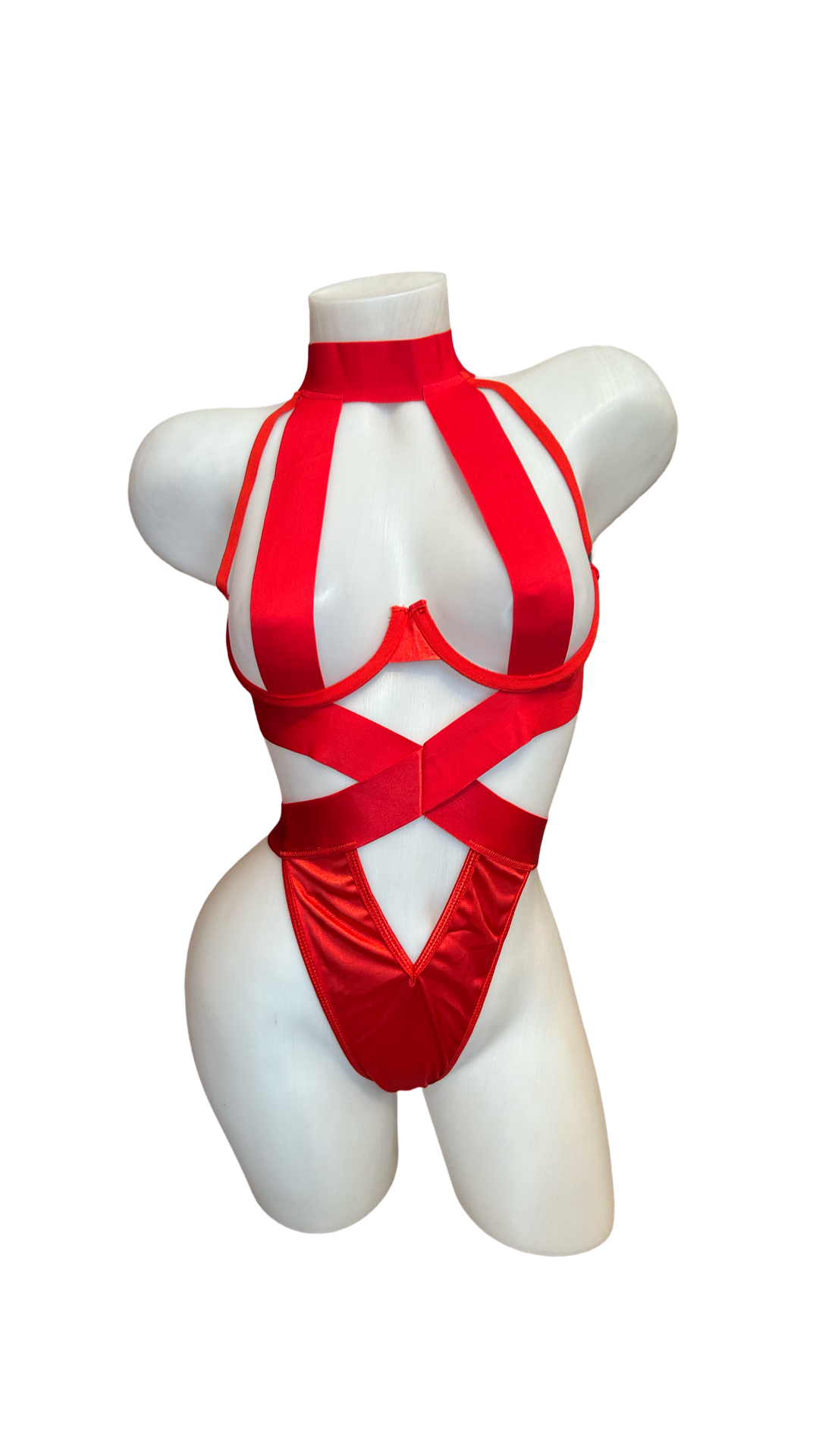 Bodysuit with Underwire Red