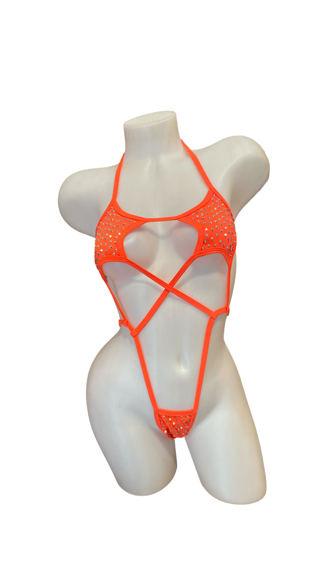 Rhinestone Star Sling Shot Orange - Model Express Vancouver