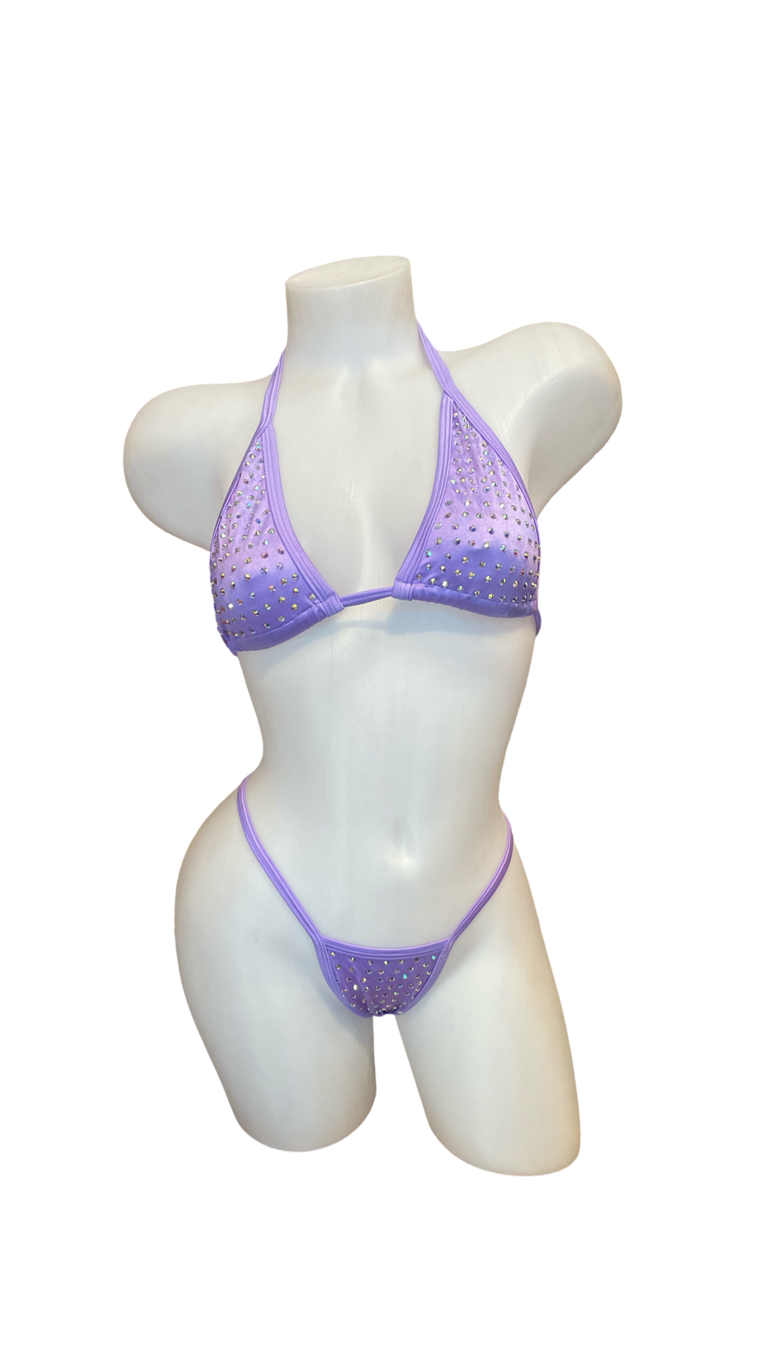 Rhinestone Bikini Lilac