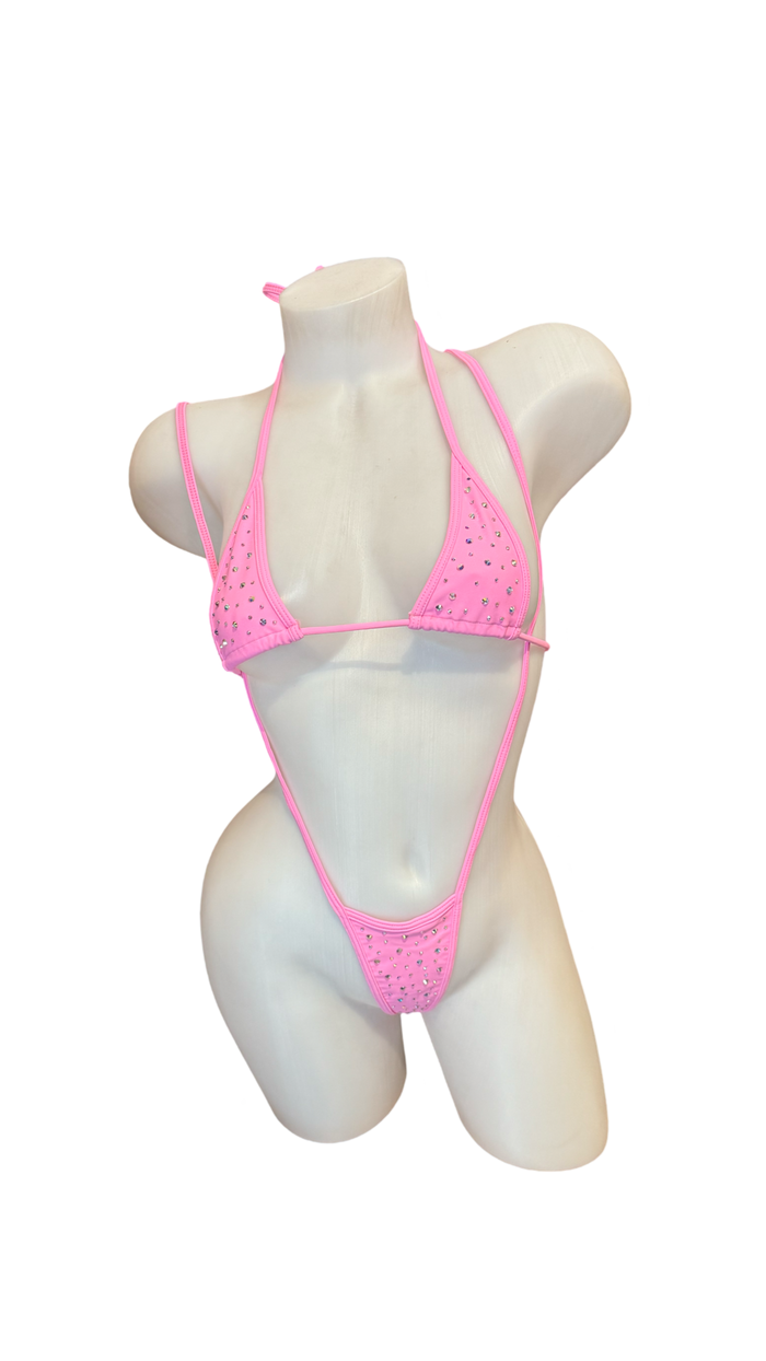 Crystal Fun Sling Shot Bikini Baby Pink