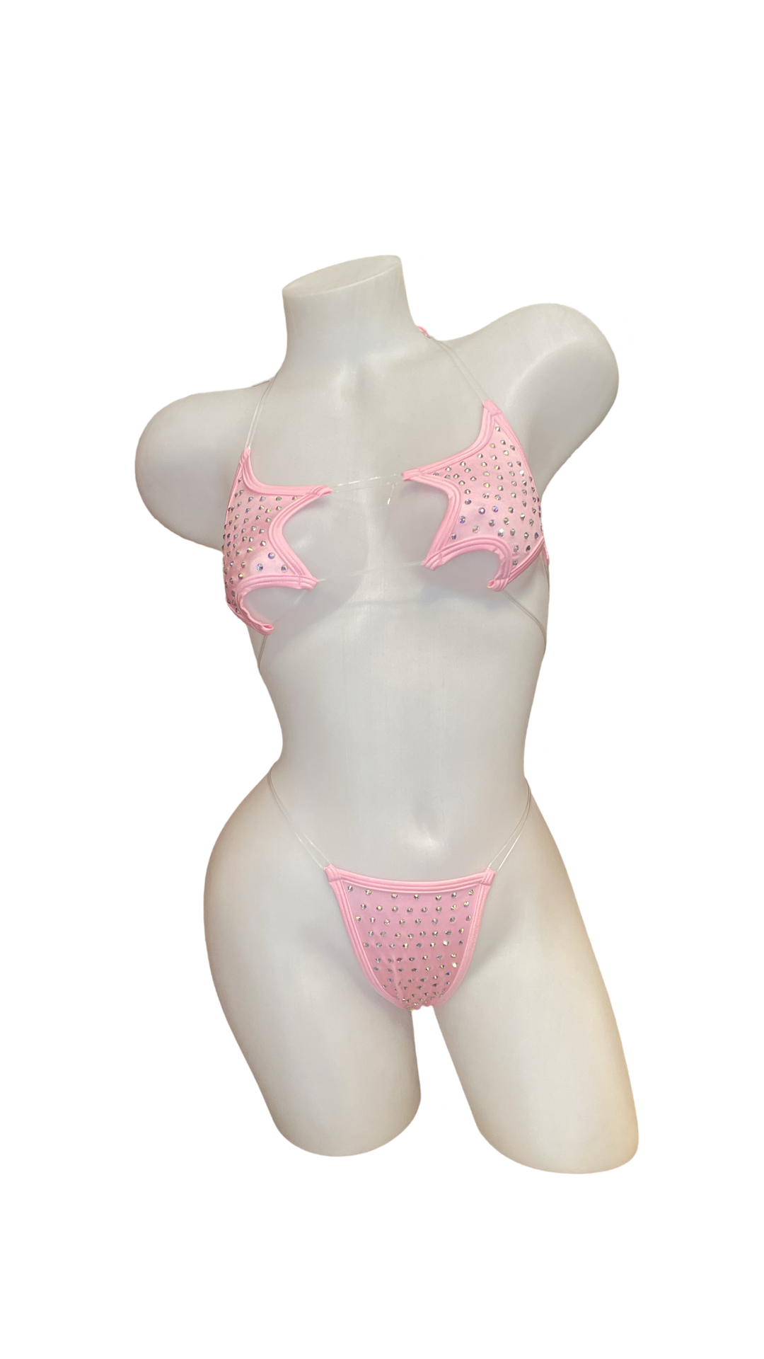 Rhinestone Star Bikini - Pink