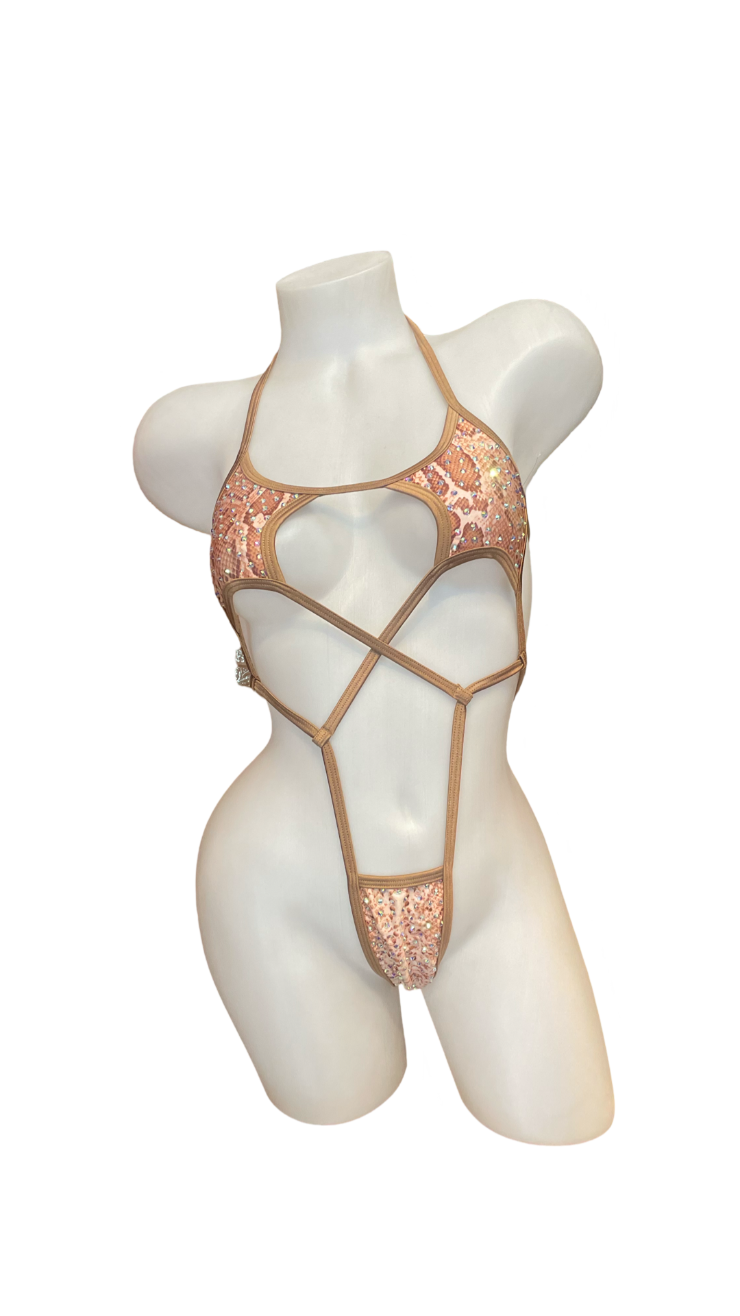 Rhinestone Star Sling Shot Snake Print - Model Express Vancouver
