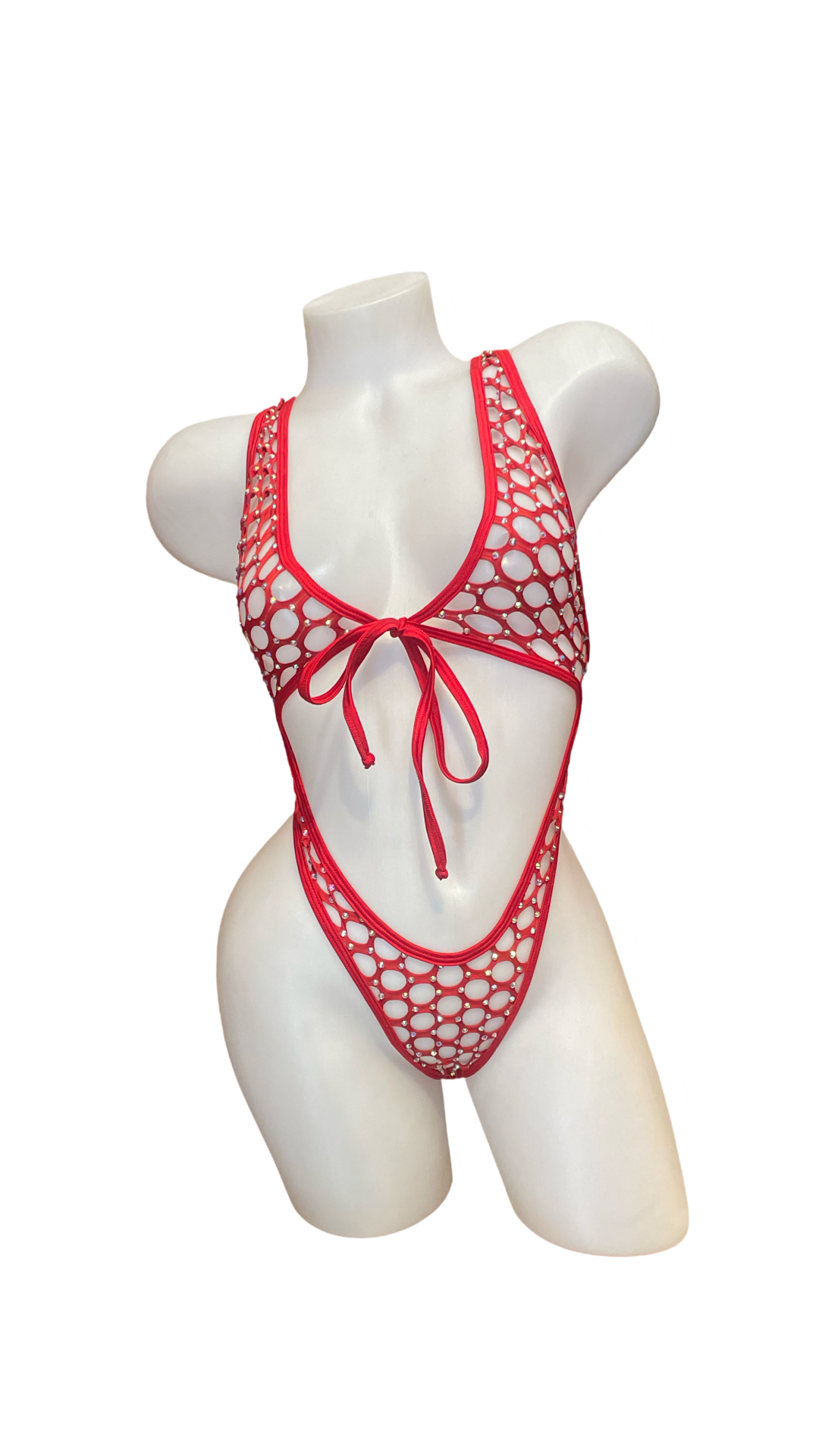 Front Tie One Piece - Pothole Red - Model Express Vancouver