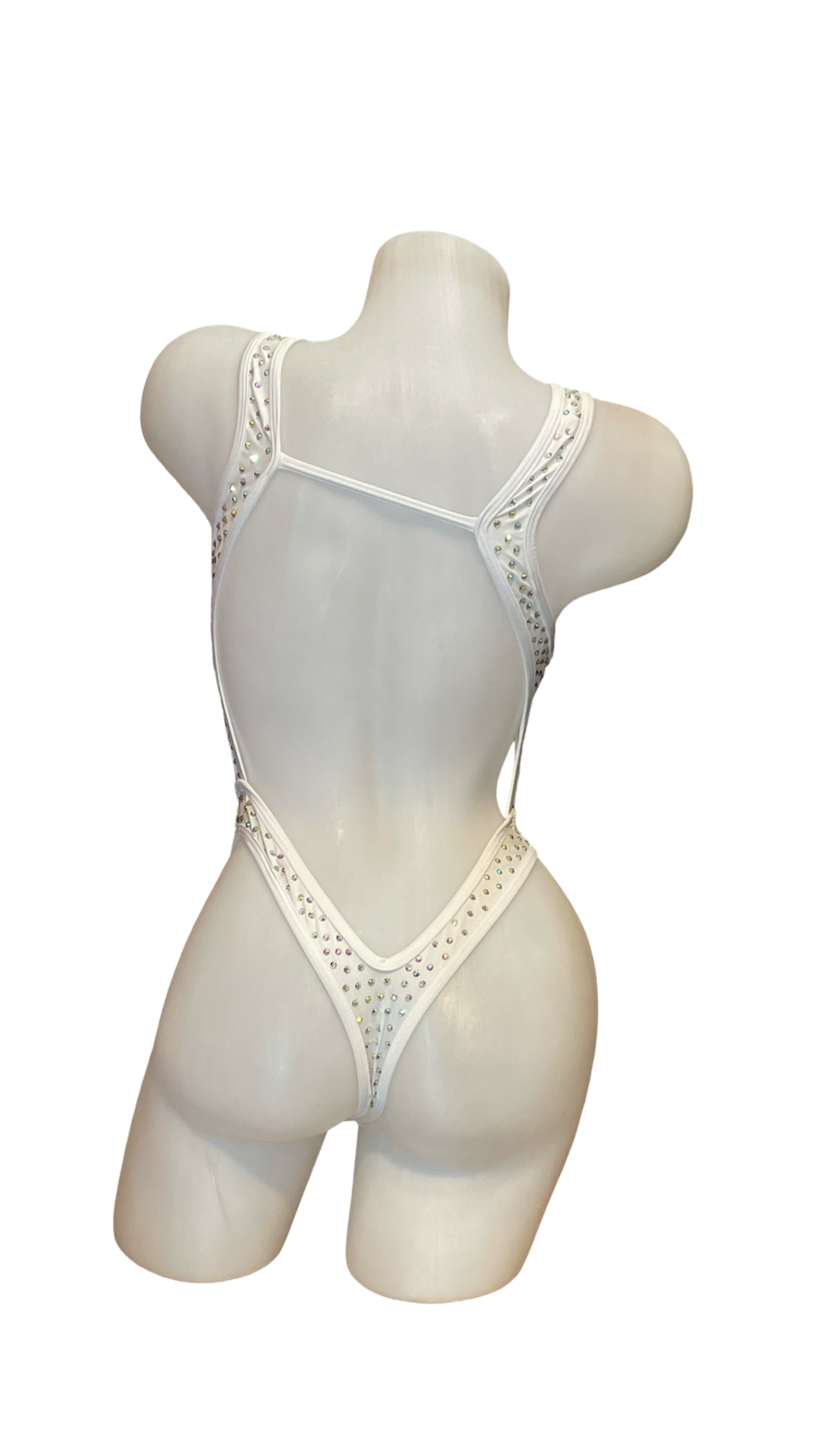 Rhinestone Bralette One Piece White - Model Express Vancouver