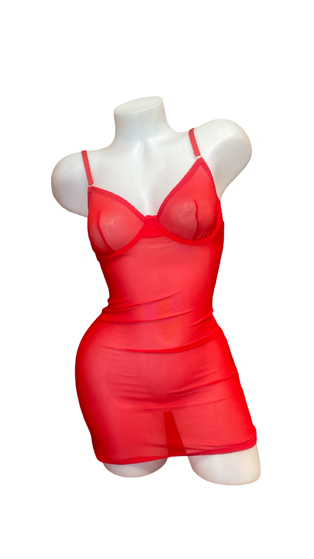 Lace Back Dress Red - Model Express Vancouver