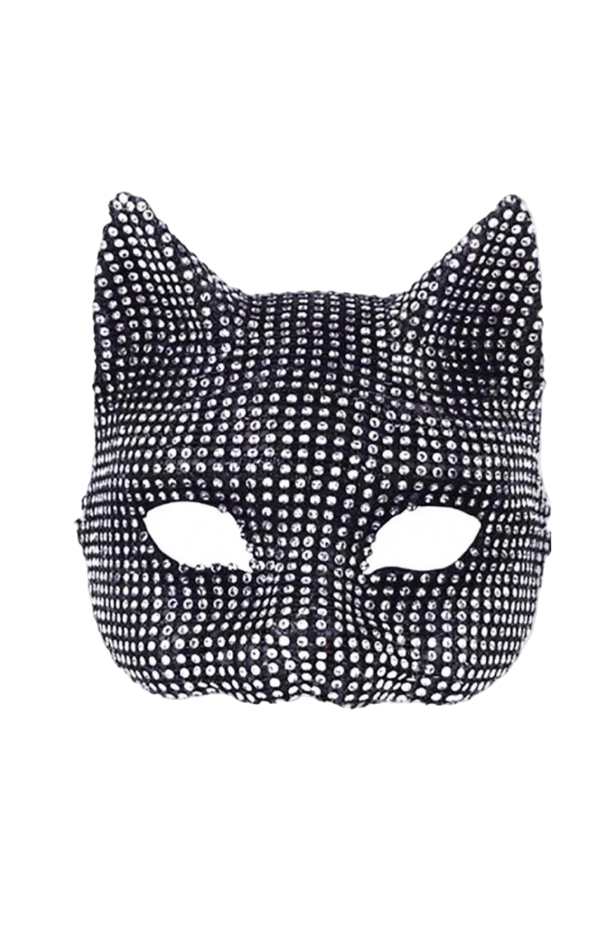 Rhinestone Encrusted Cat Mask