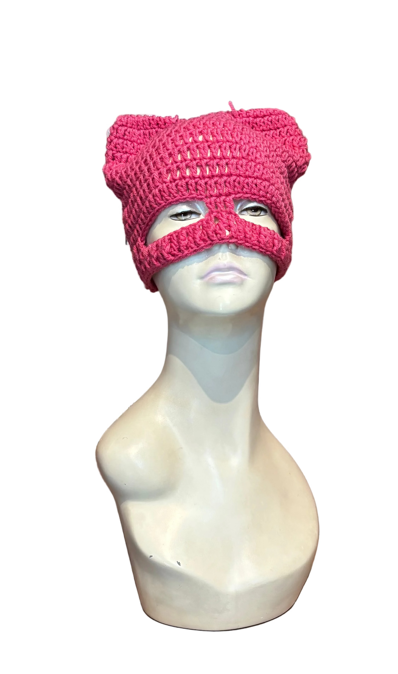 Knit Cat Mask Pink