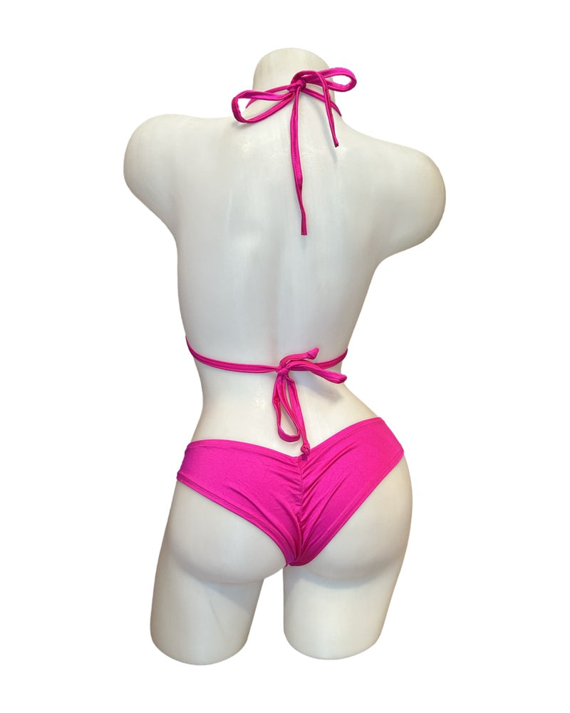 Booty Short Bikini Set - Hot Pink - Model Express Vancouver