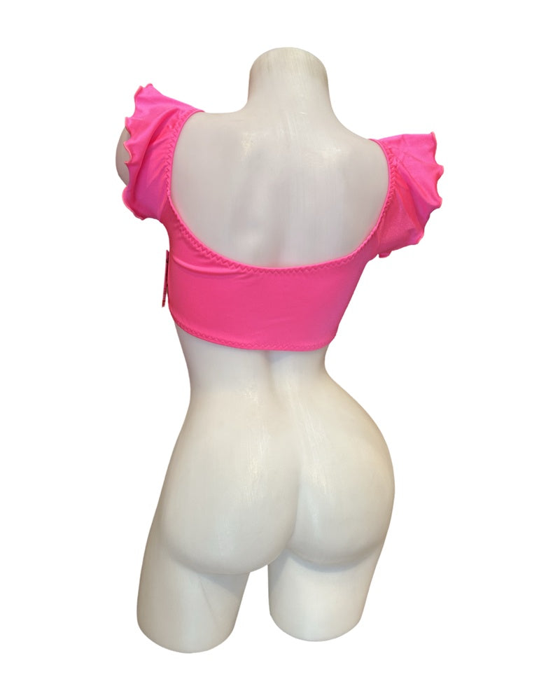 Crop Top Hot Pink - Model Express Vancouver