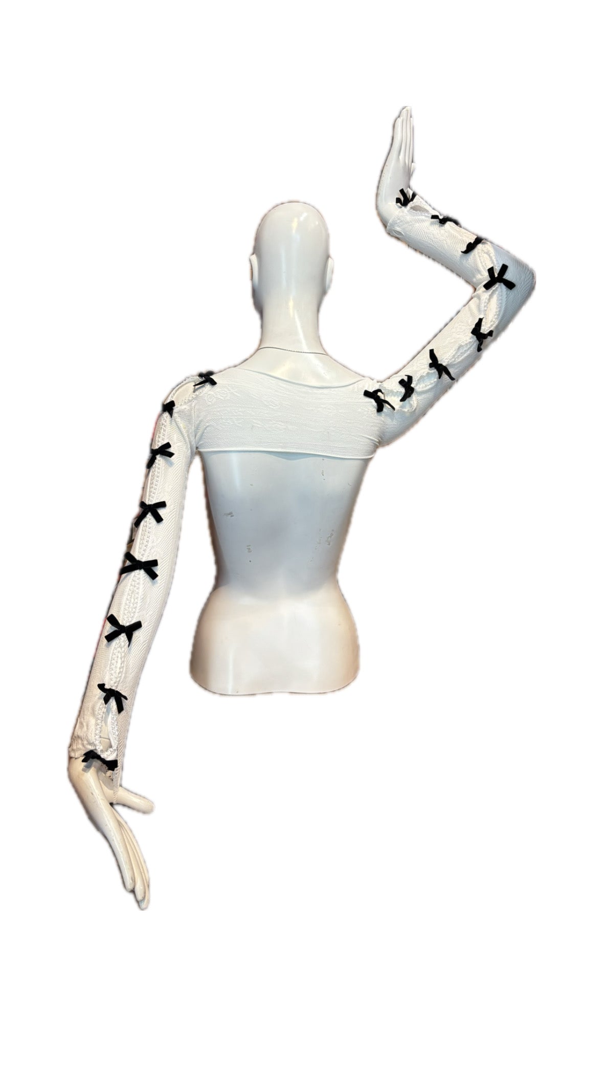 Lace Shrug White/Black