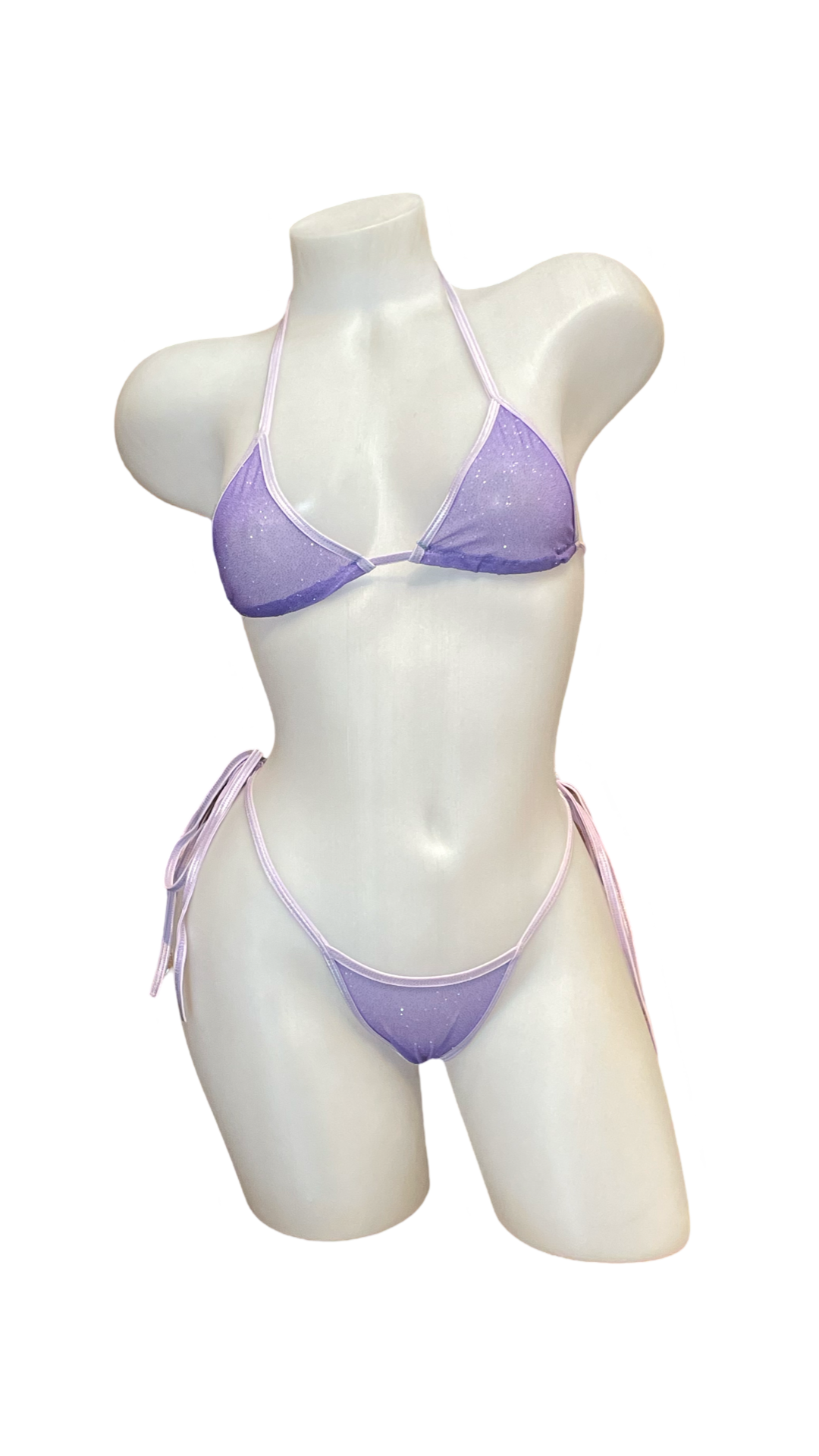 X9 Bikini: Lavender Mesh (Thong Bottoms)