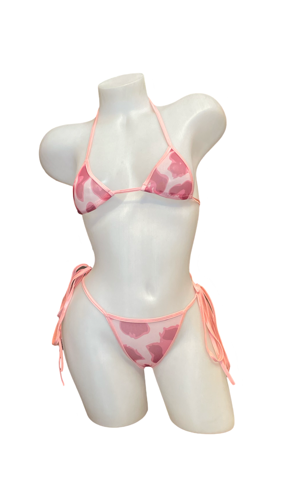 X9 Bikini: Pink Cheetah Mesh (Scrunch Bottoms)