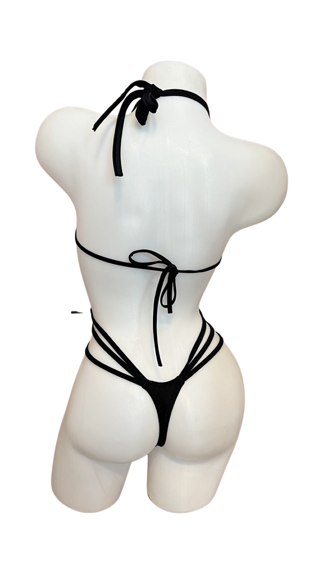 Multi Tie Thong Back Romper Black - Model Express Vancouver