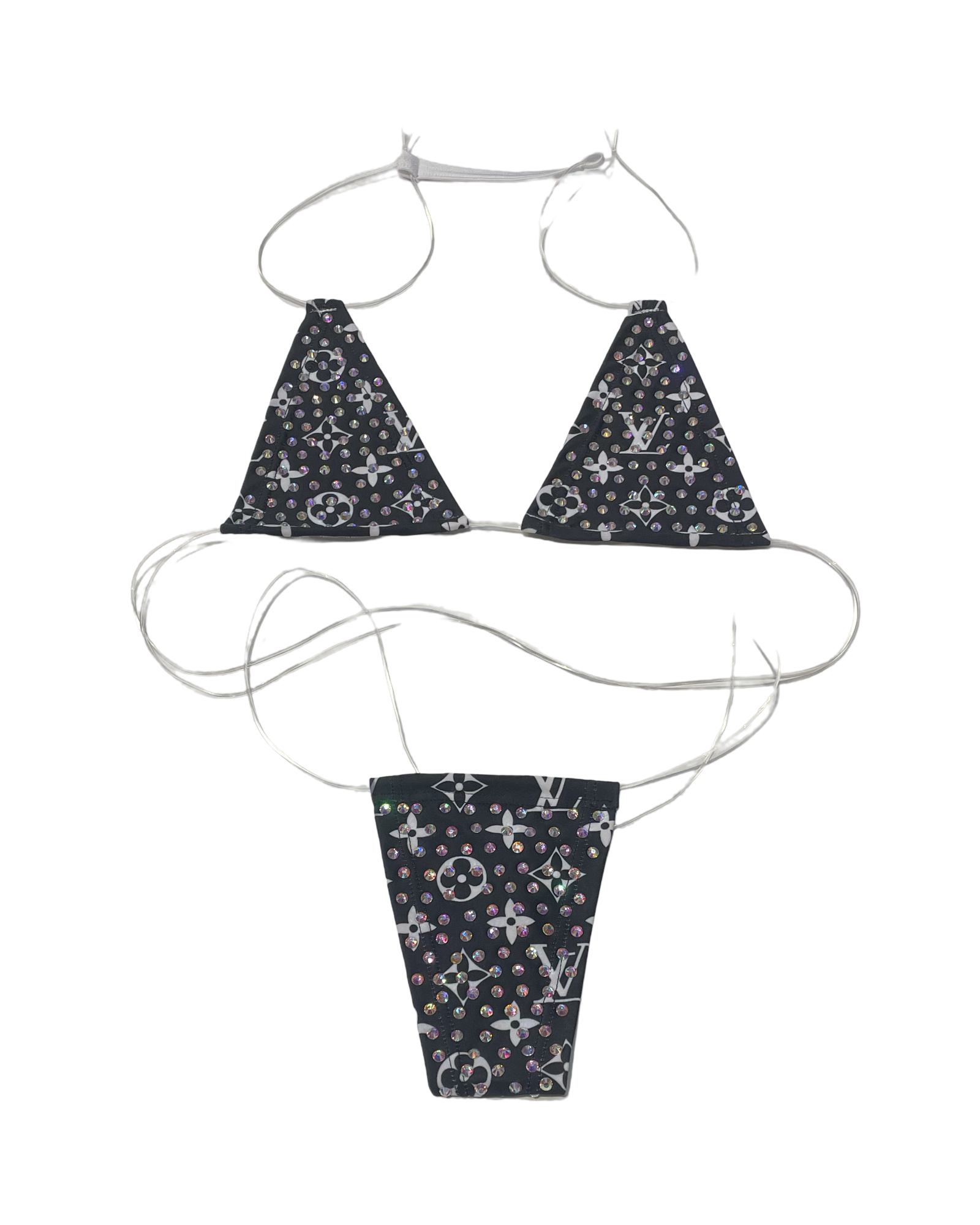 Rhinestone Micro Bikini - Design Black - Model Express Vancouver