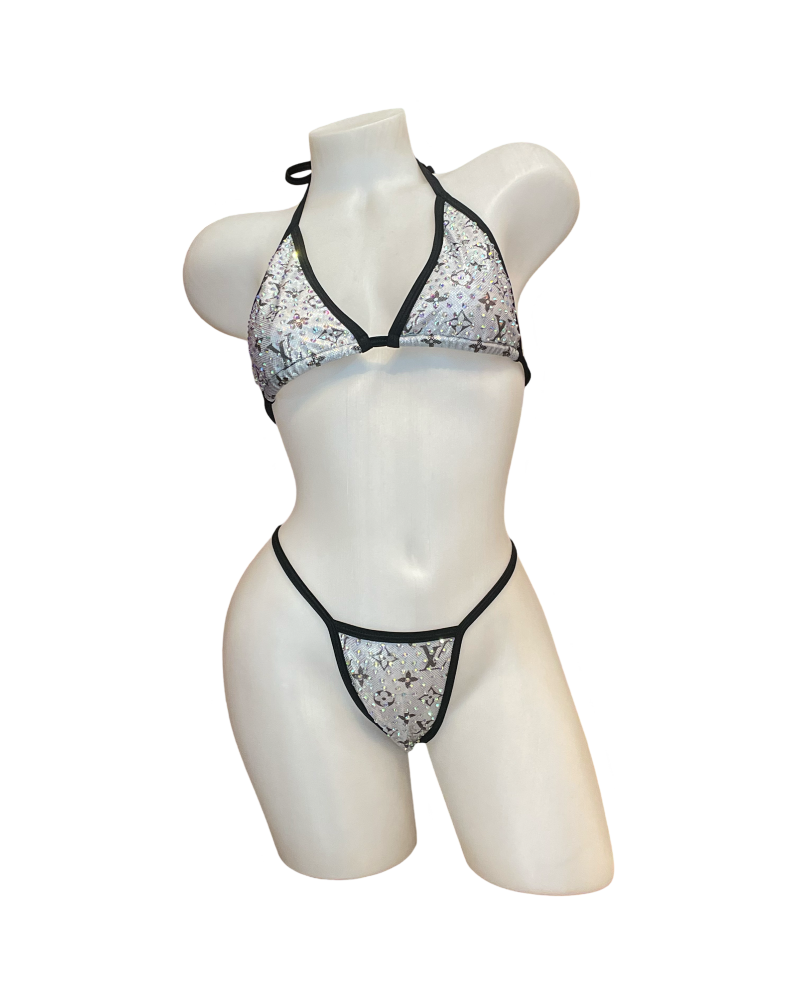 Rhinestone Bikini Design Silver - Model Express Vancouver