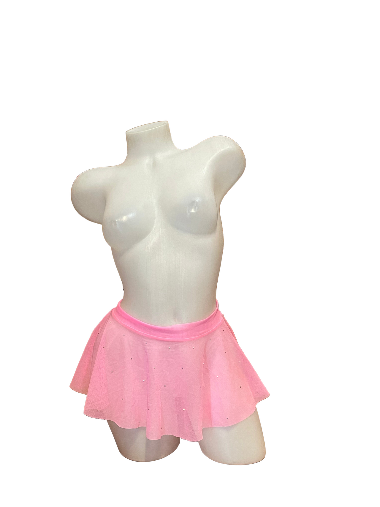 Crystal Flare Mini Skirt Pink - Model Express Vancouver