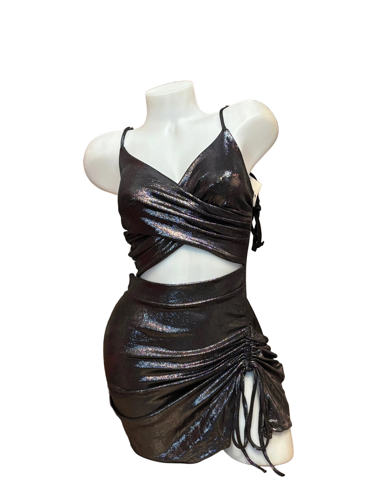 Gunmetal Spaghetti Strap Dress - Model Express Vancouver