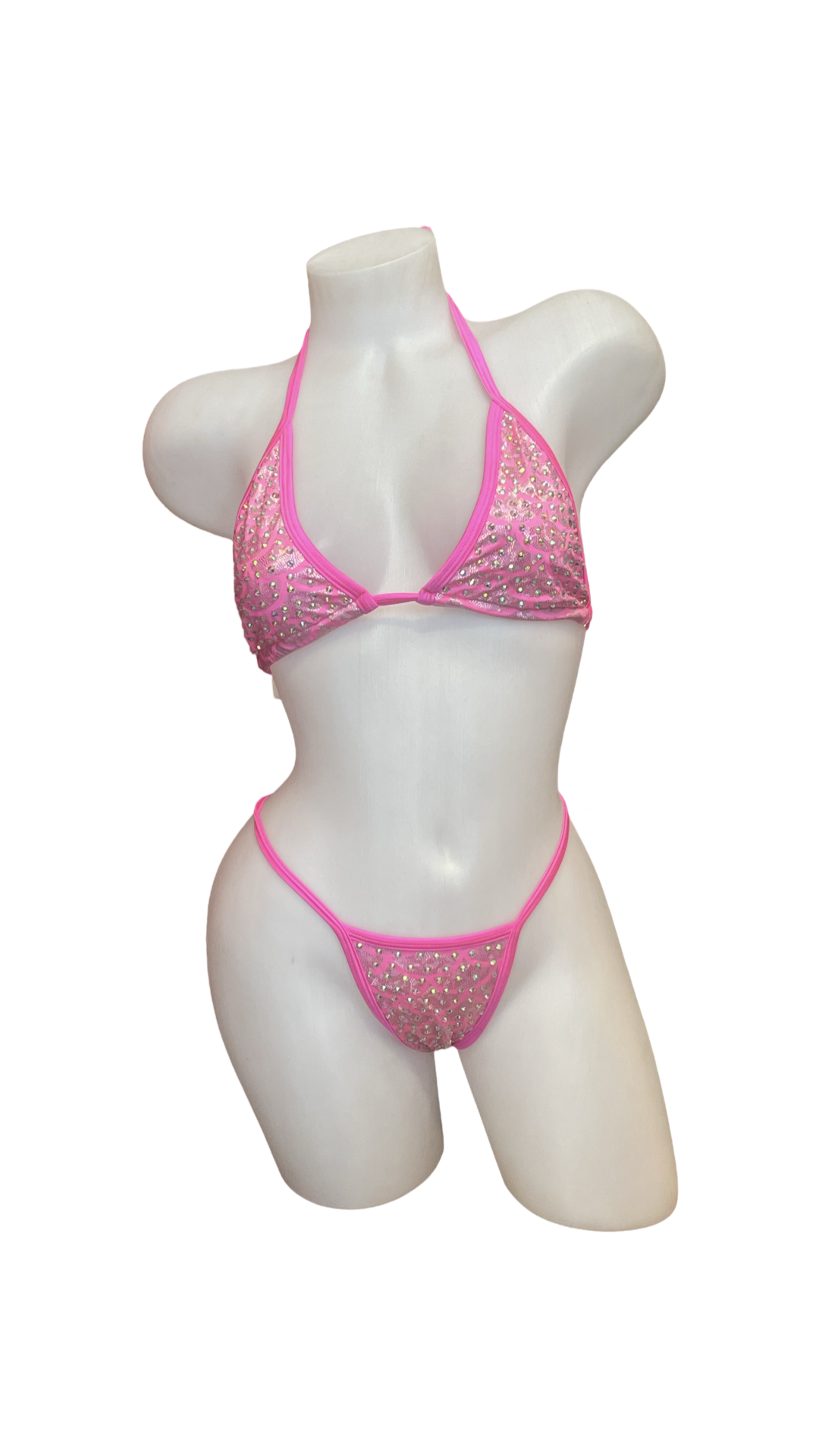 Rhinestone Bikini Mermaid Pink