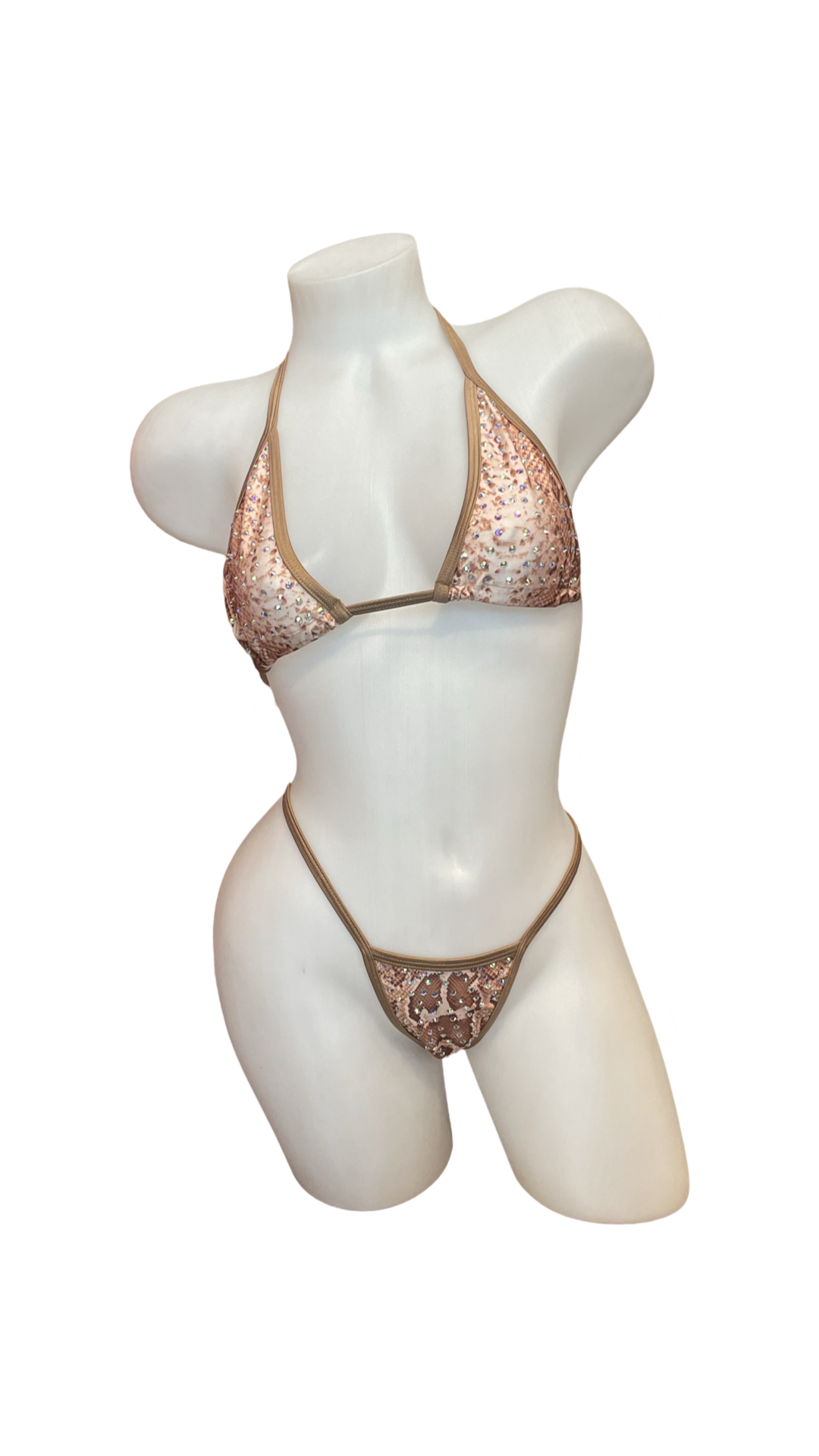 Rhinestone Bikini Snake Skin