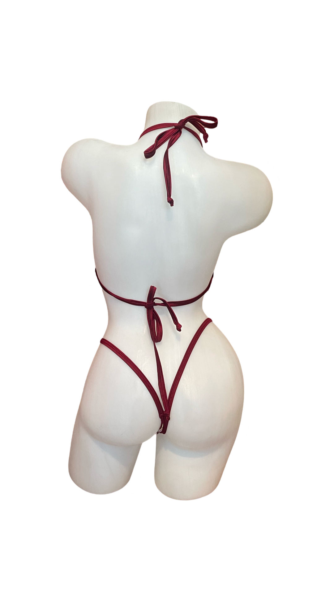 Rhinestone Bikini Design Burgundy