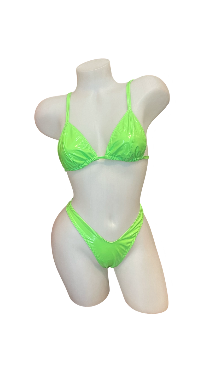 Vinyl Bikini - Neon Green