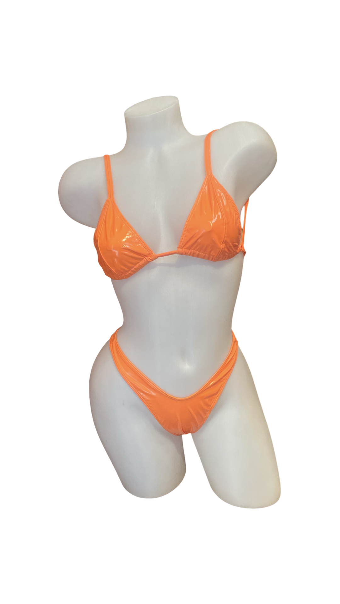 Vinyl Bikini - Neon Orange