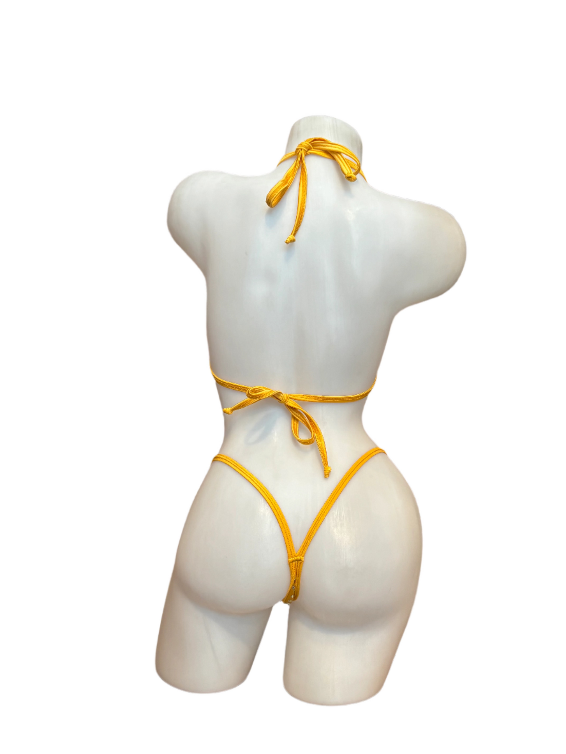 Rhinestone Bikini Dark Yellow - Model Express Vancouver