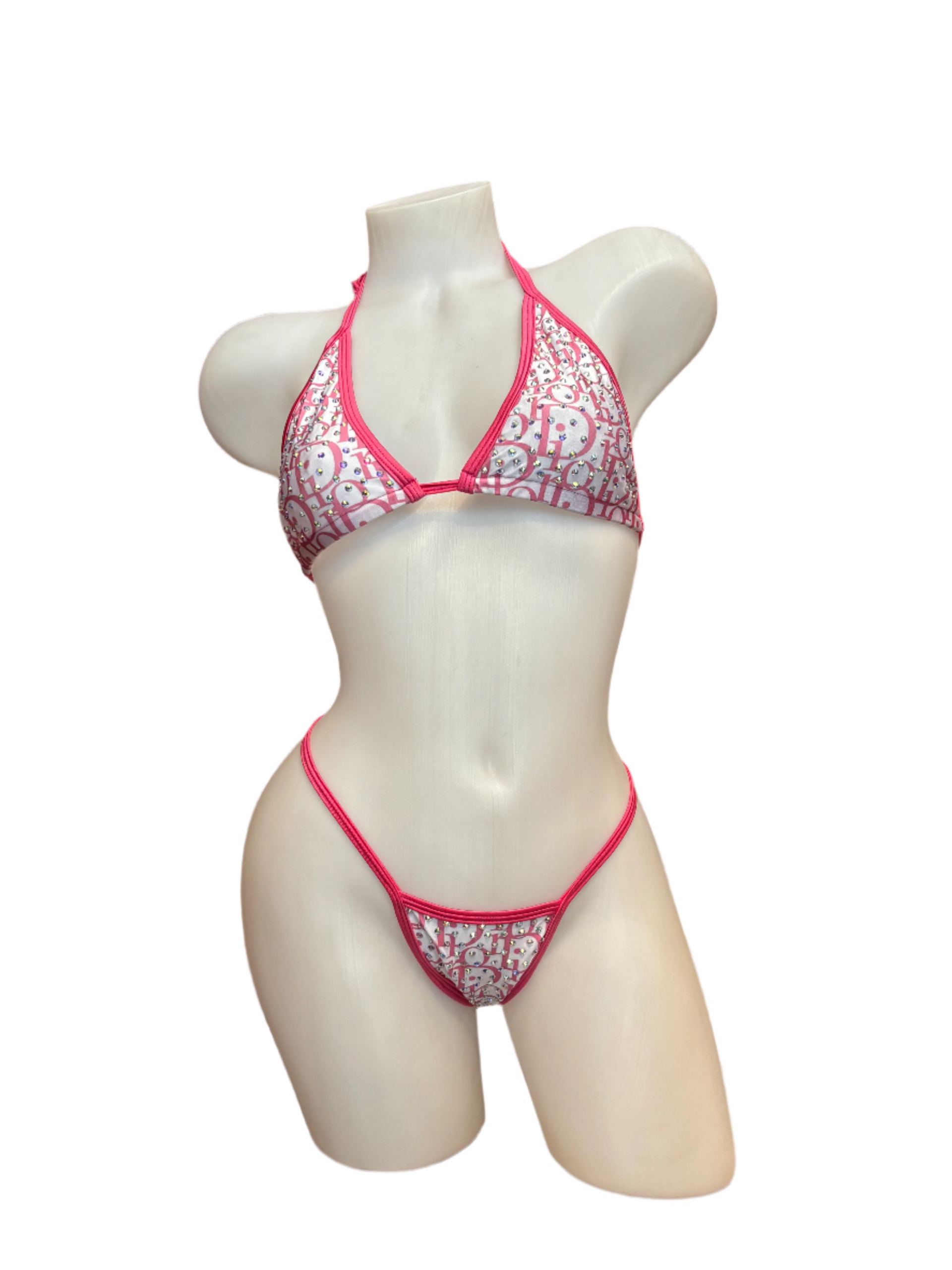 Rhinestone Bikini Designer Pink - Model Express Vancouver