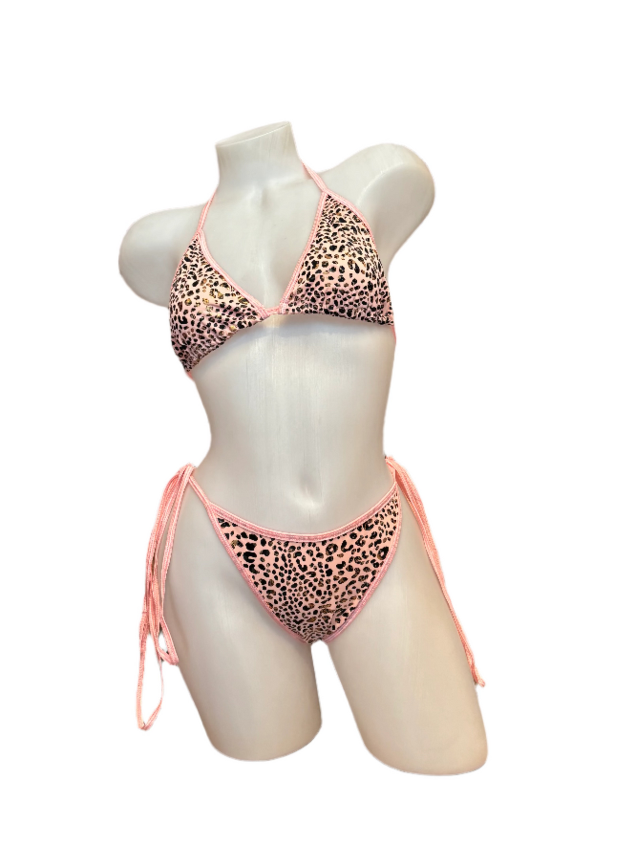 X9 Bikini: Macro Pink Real Cheetah (Thong)